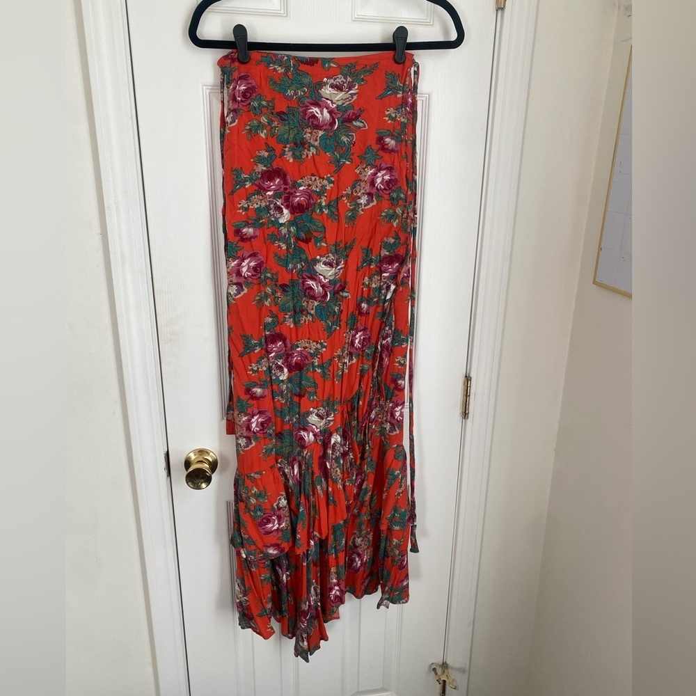Auguste the Label Floral Red and Green Women's Skirt